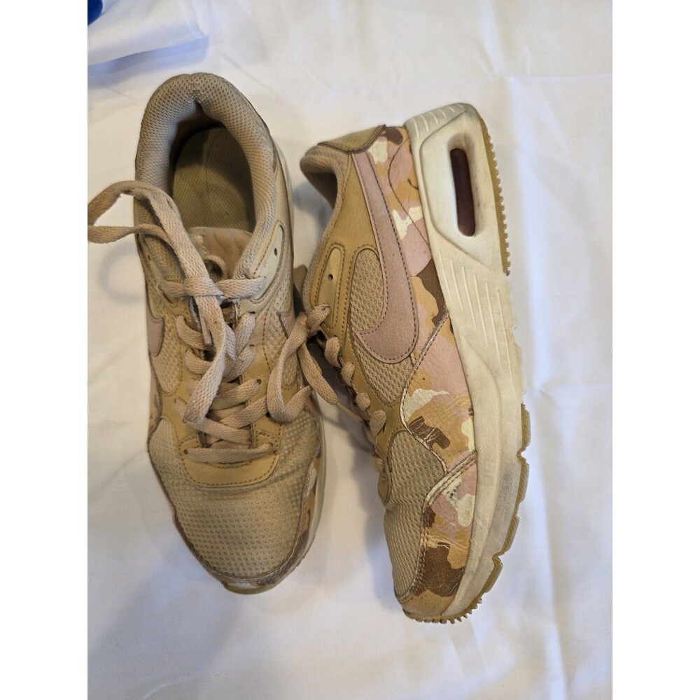 Nike Air Max Lace Up Low Top Sneakers Beige Tan Brown Camouflage Athletic